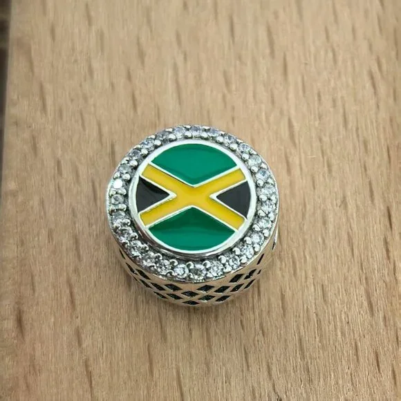 Pandora Jamaica Flag Charm, S925 Silver Bracelets - Picture 1 of 4